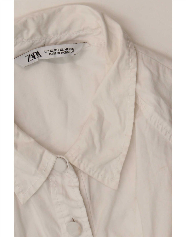 Zara Womens Shirt Blouse UK 18 XL White