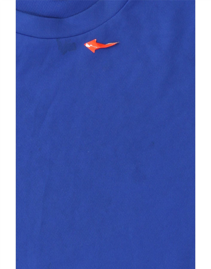 Adidas Mens Climalite T-Shirt Top Medium Blue Colourblock Polyester