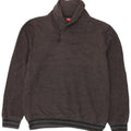 Maglione da uomo con collo a scialle IZOD in cotone grigio medio