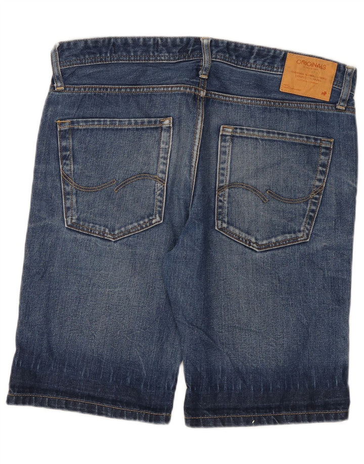 Jack & Jones denimshorts til mænd store W34 blå bomuld