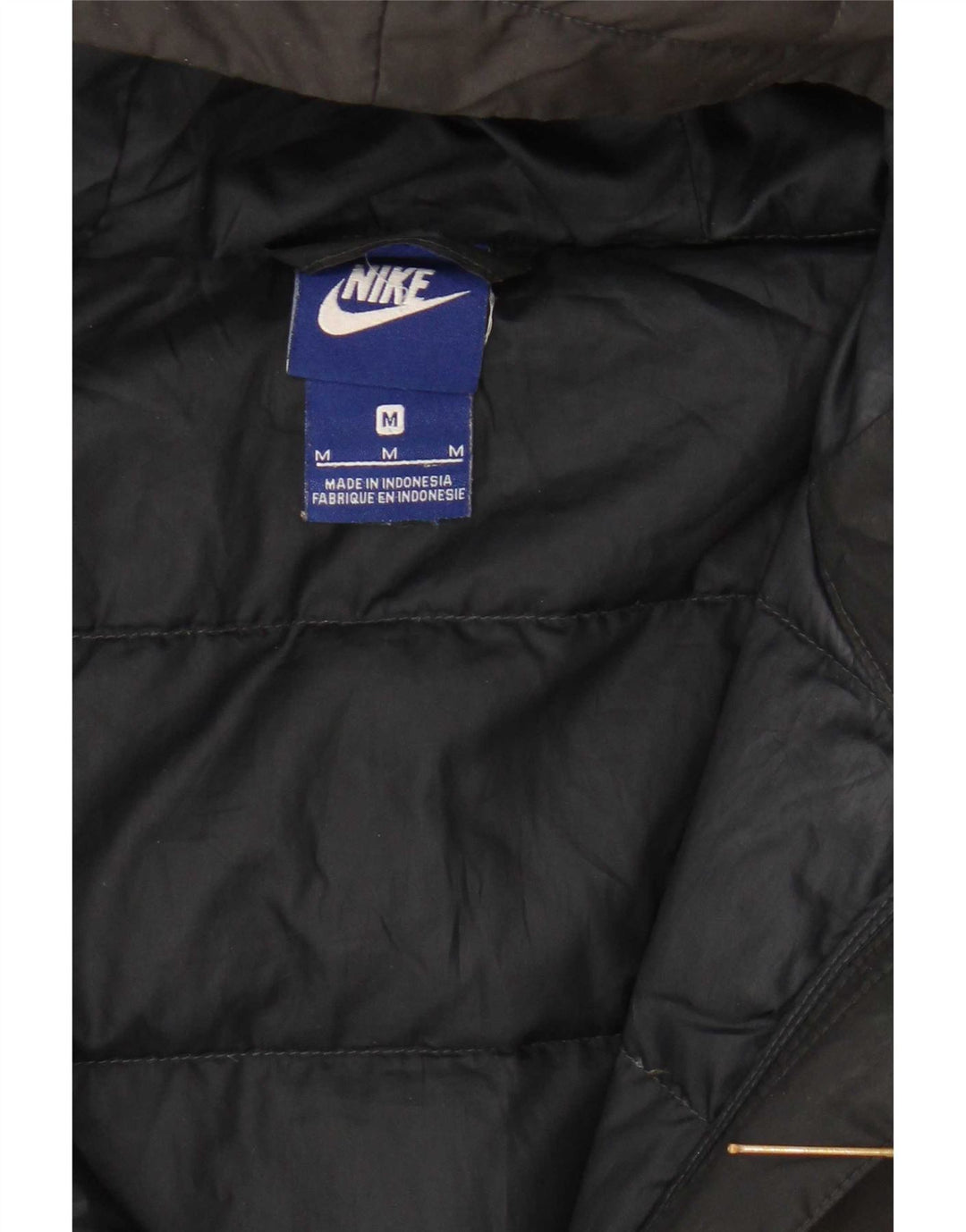 Nike Abrigo acolchado con capucha para mujer UK 44 Mediano Negro Poliéster