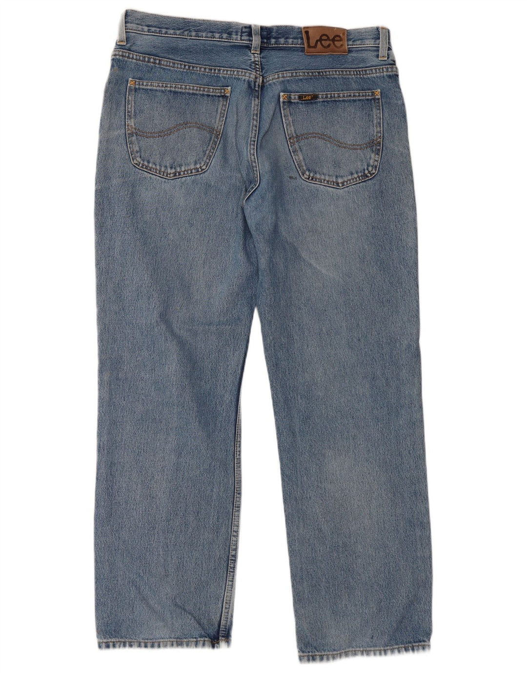 LEE Mens Brooklyn Straight Jeans W36 L30 Blue Cotton