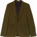 Zara Veste Blazer 2 Boutons Homme EU 48 Vert Moyen Viscose