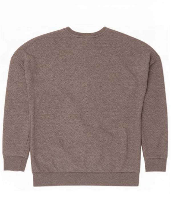 Adidas Mädchen-Sweatshirt mit Grafik, übergroß, 13–14 Jahre, graue Baumwolle
