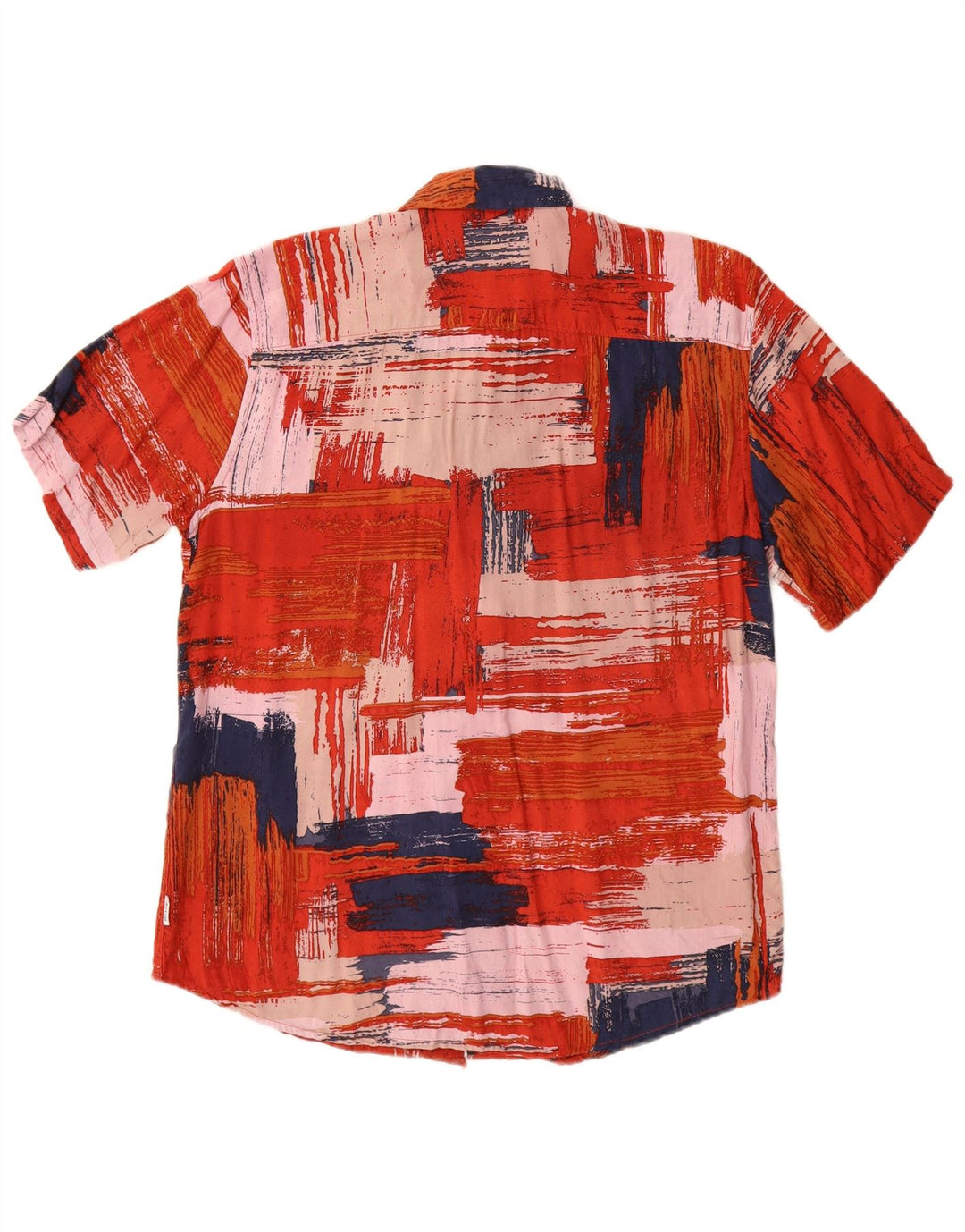 Camicia da uomo a maniche corte, vestibilità regolare, Only & Sons, patchwork rosso medio