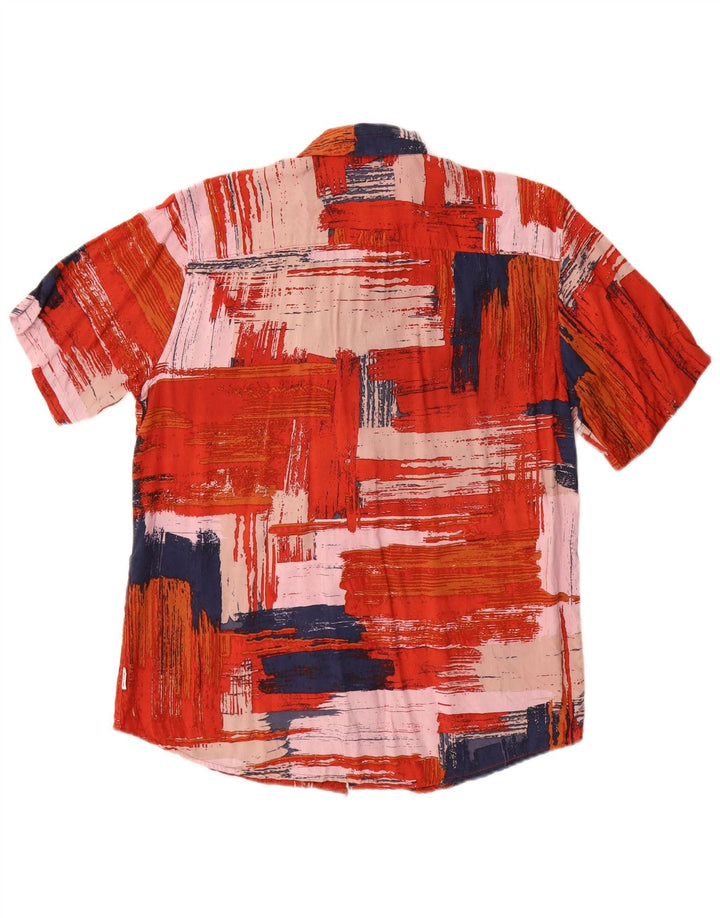 Camicia da uomo a maniche corte, vestibilità regolare, Only & Sons, patchwork rosso medio