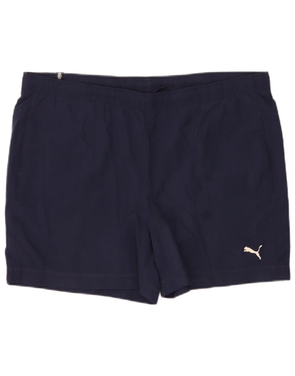 Puma Mens Sport Shorts Large Navy Blue Polyester