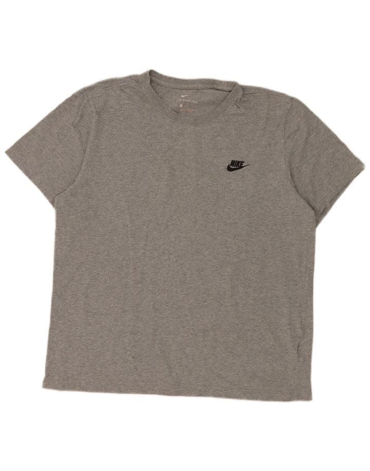 Ανδρικό μπλουζάκι Nike, μεγάλο γκρι βαμβακερό