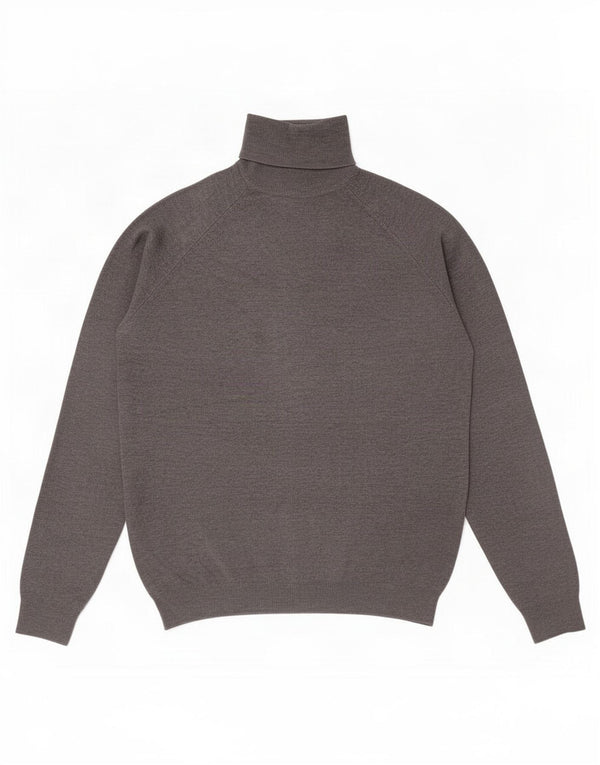 Zara Mens Roll Neck Jumper Sweater Medium Grey Viscose