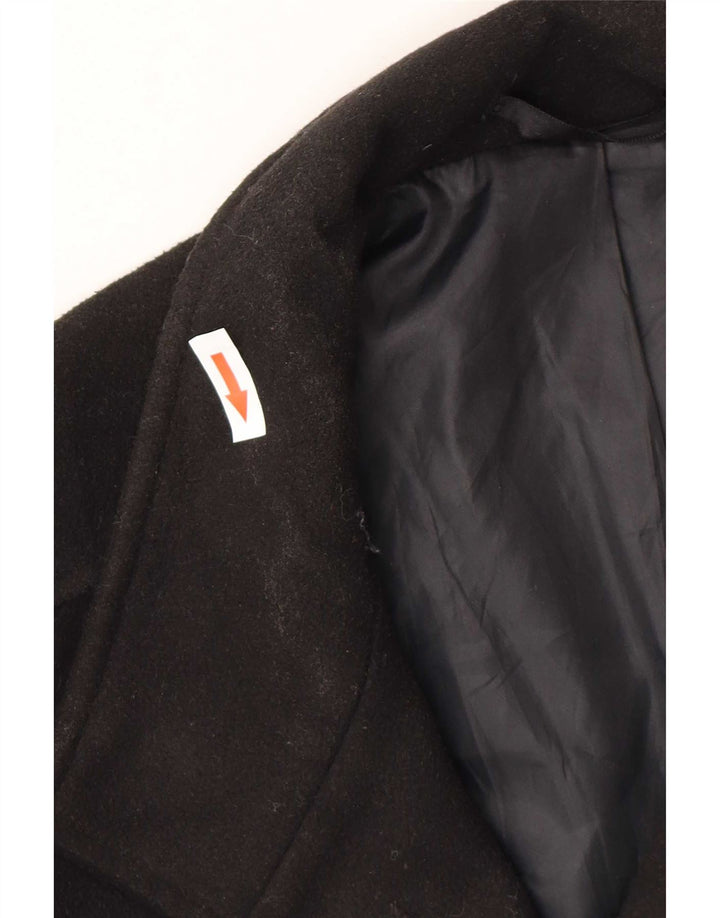 Marks & Spencer Mens Standard Overcoat UK 36 Small Black Polyester