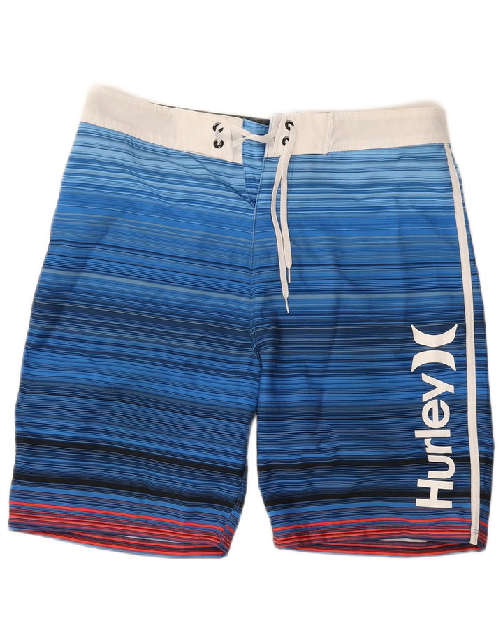 Hurley Herre grafiske svømmeshorts Medium Blue Pinstripe Polyester
