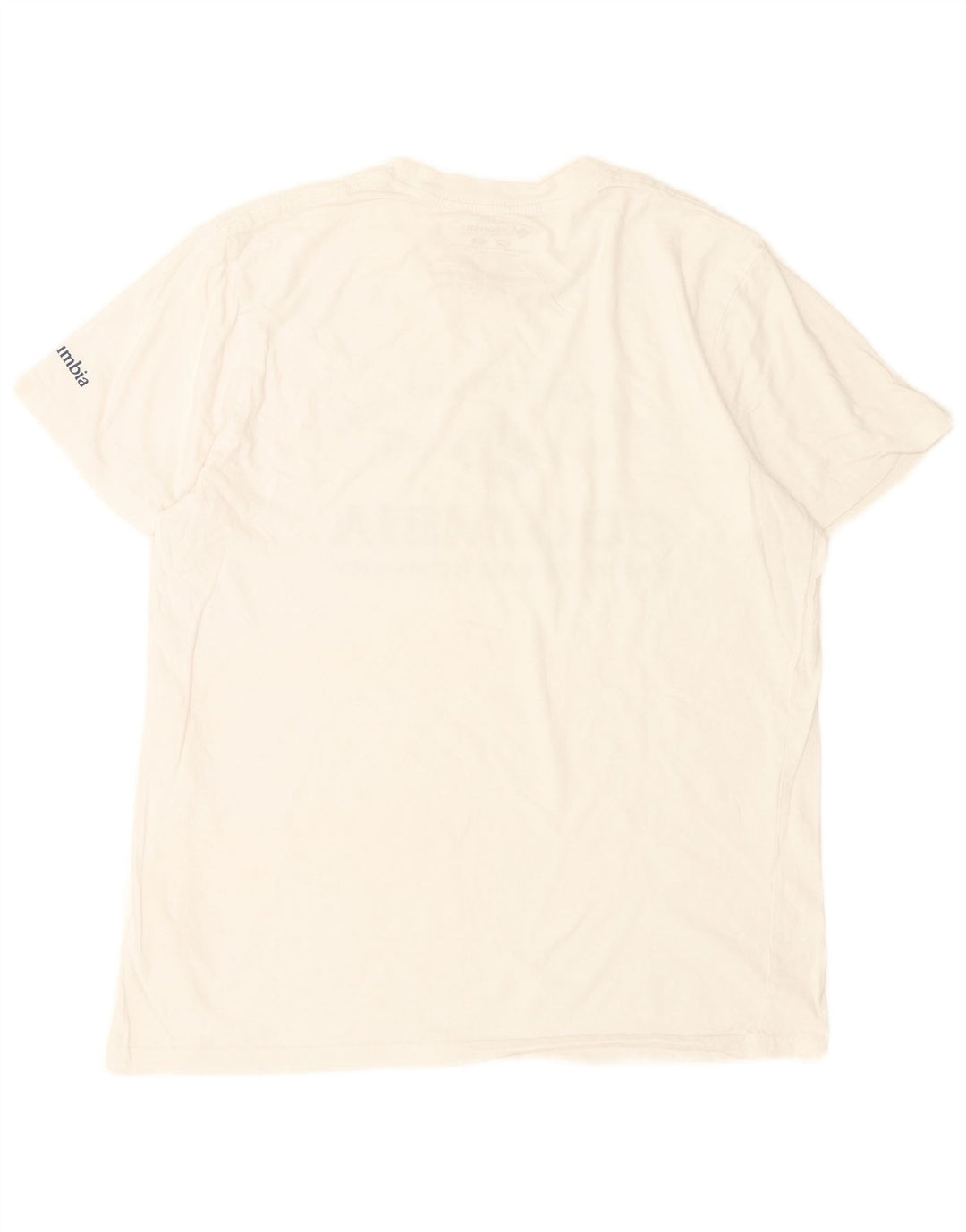 Columbia Herre grafisk T-shirt Top Medium hvid bomuld