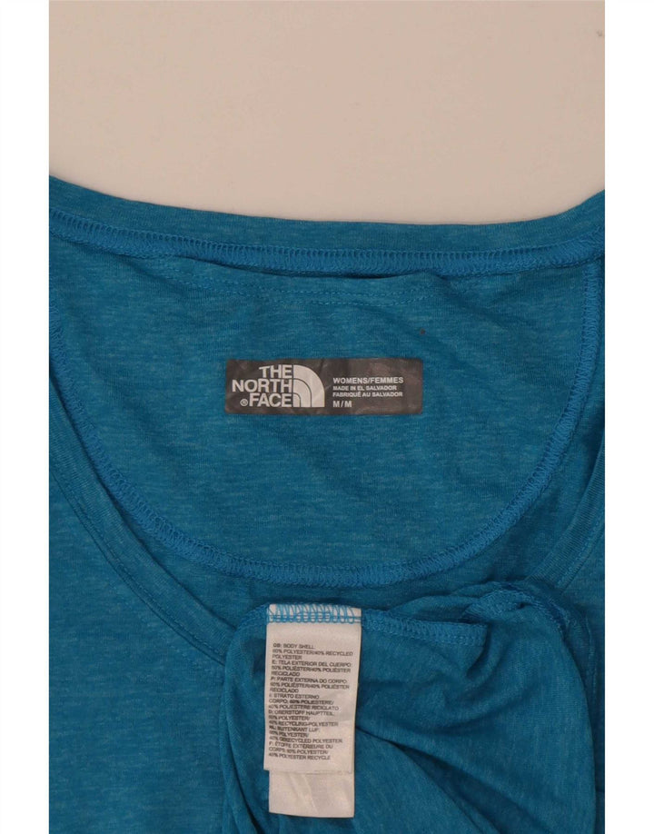 The North Face T-shirt top til kvinder UK 12 Medium Blue Flecked Polyester