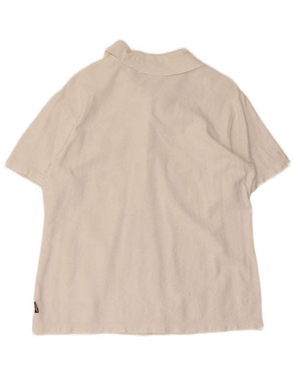 Asics Womens Short Sleeve Shirt UK 16 Large White Cotton