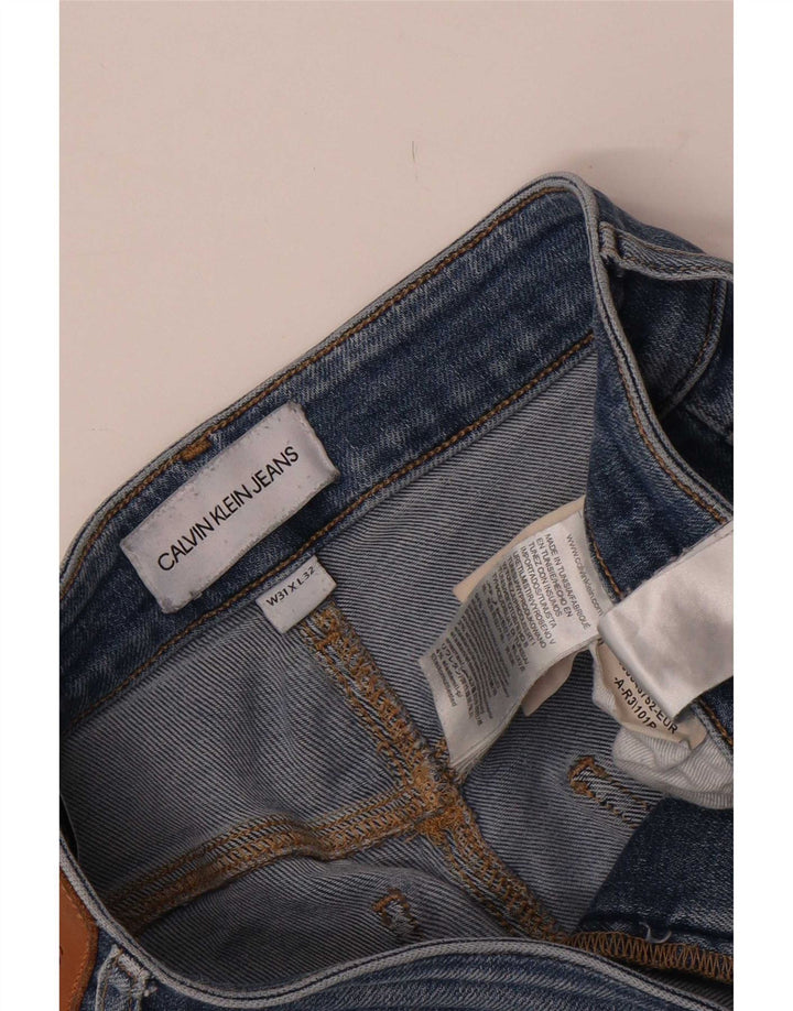 Calvin Klein Herre Slim Jeans W31 L32 Blå Bomuld