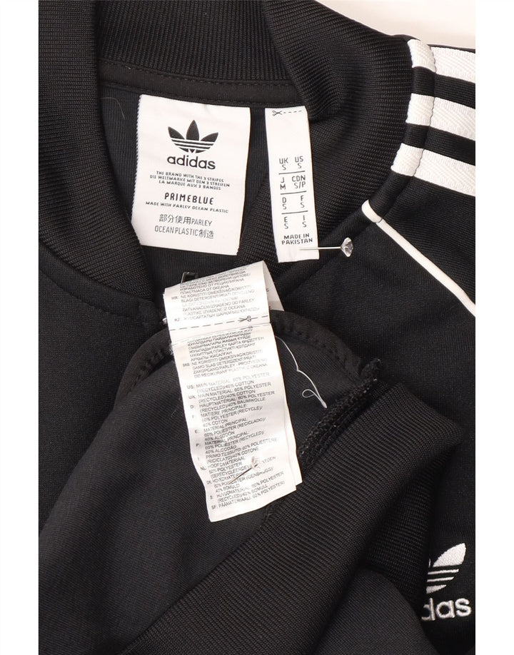 Adidas Mens Regular Fit Chándal Top Chaqueta Pequeña Poliéster Negro