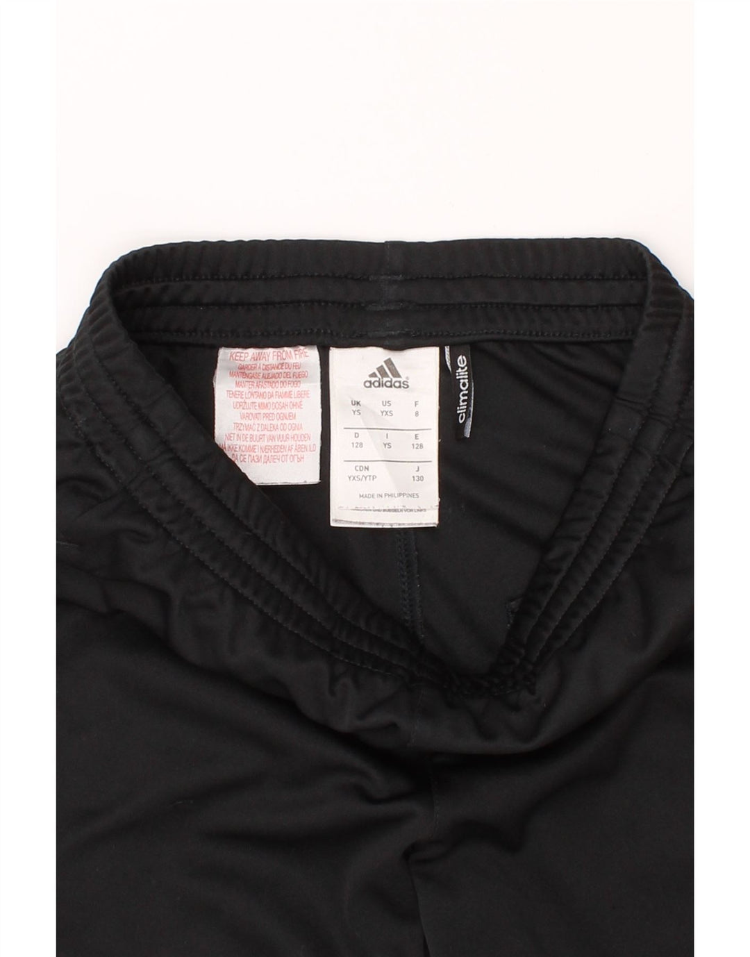 ADIDAS Boys Climalite Sport Shorts 7-8 Years Small Black Polyester Vintage Adidas and Second-Hand Adidas from Messina Hembry 