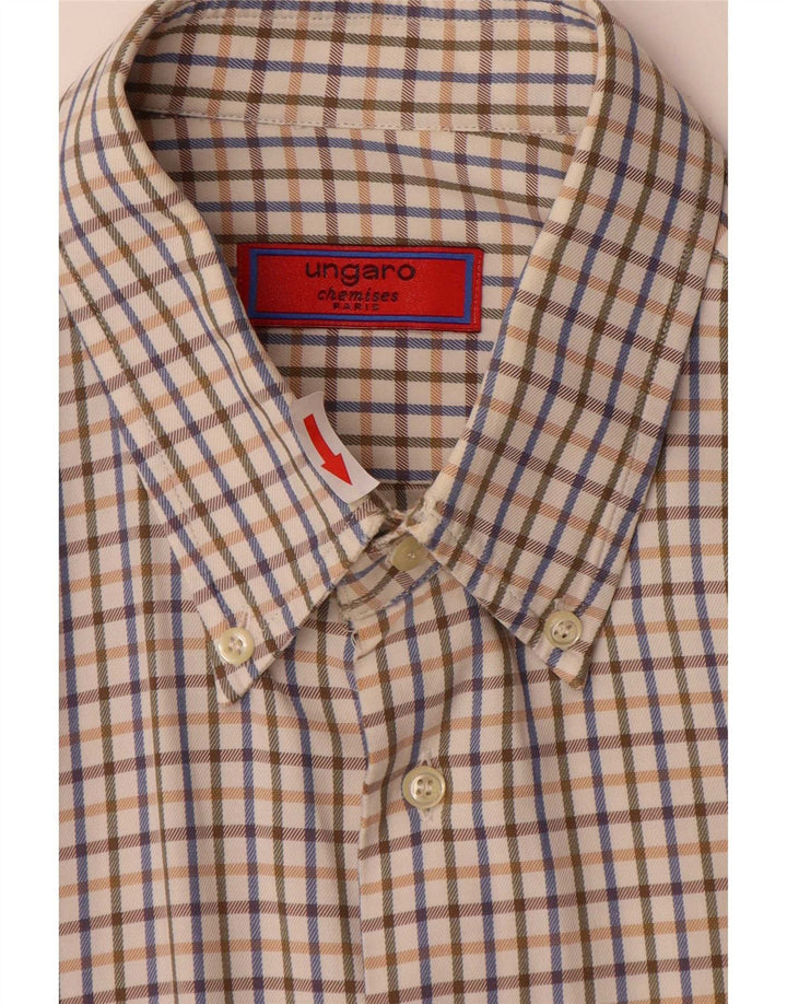 Camicia Ungaro da uomo vestibilità classica XL a quadri beige