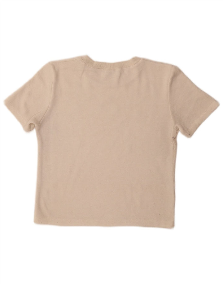 T-shirt damski Zara Top UK 12 średni beż