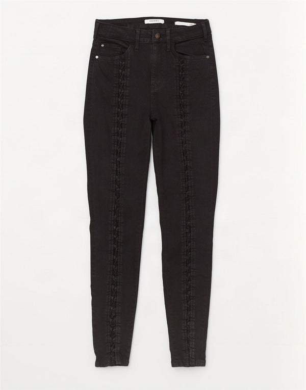 Guess Womens Super High Rise Skinny Jeans W29 L28 Black Cotton