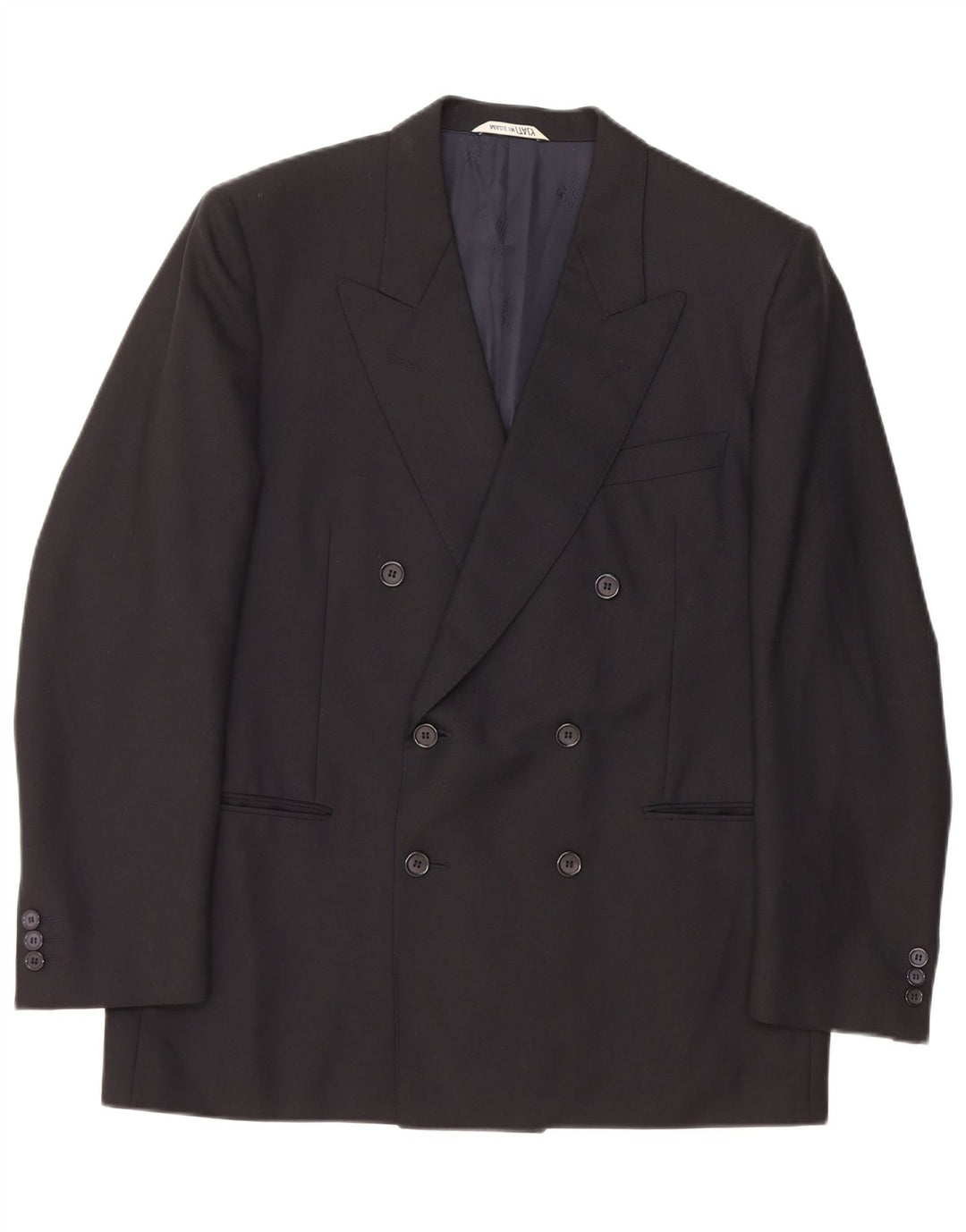 LANVIN Męska marynarka dwurzędowa EU 50, duża, czarna, nowa wełna