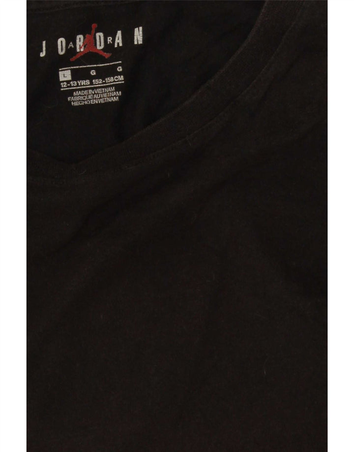 Jordan Boys Regular Graphic T-Shirt Top 12-13 Years Large Black