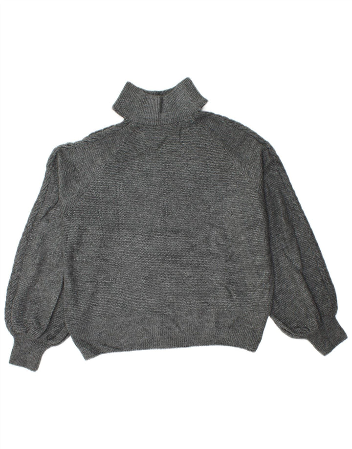 Lipsy Womens Turtle Neck Jumper Sweater UK 16 Large Grey Polyester