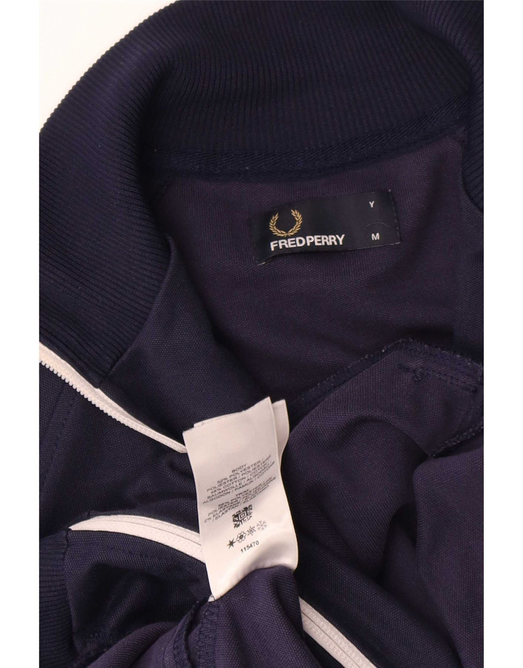 Fred Perry Veste de survêtement pour garçon 11-12 ans Bleu marine moyen