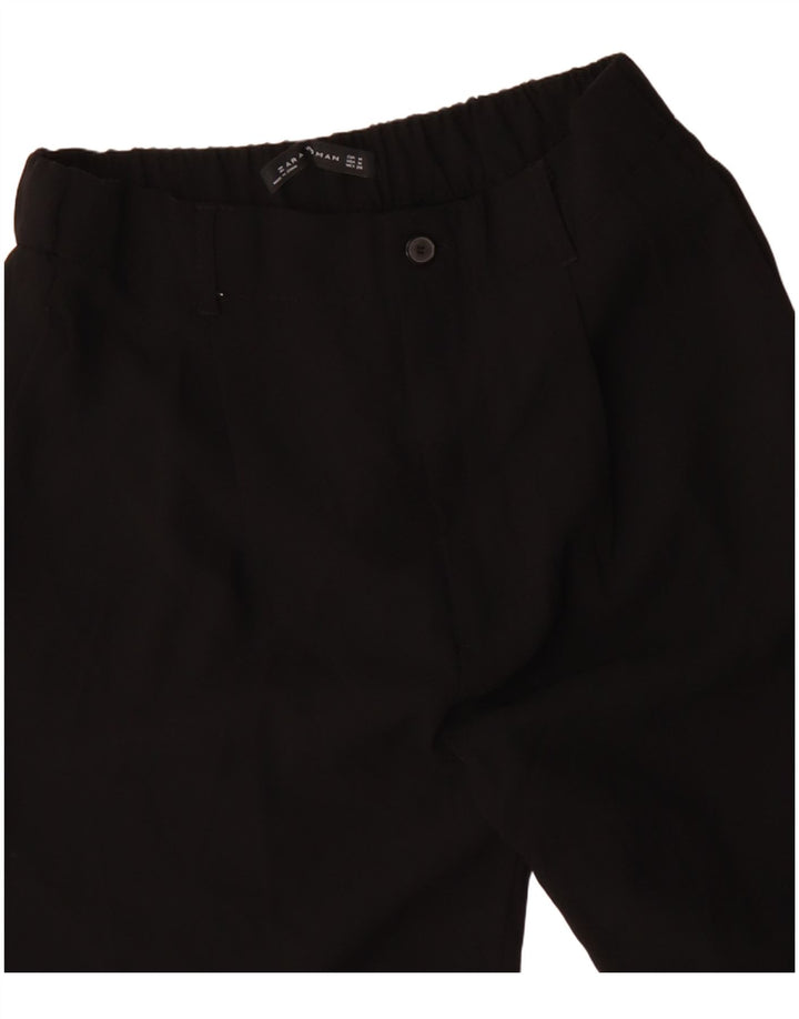 ZARA Womens Tapered Suit Trousers Medium W28 L33 Black Polyester