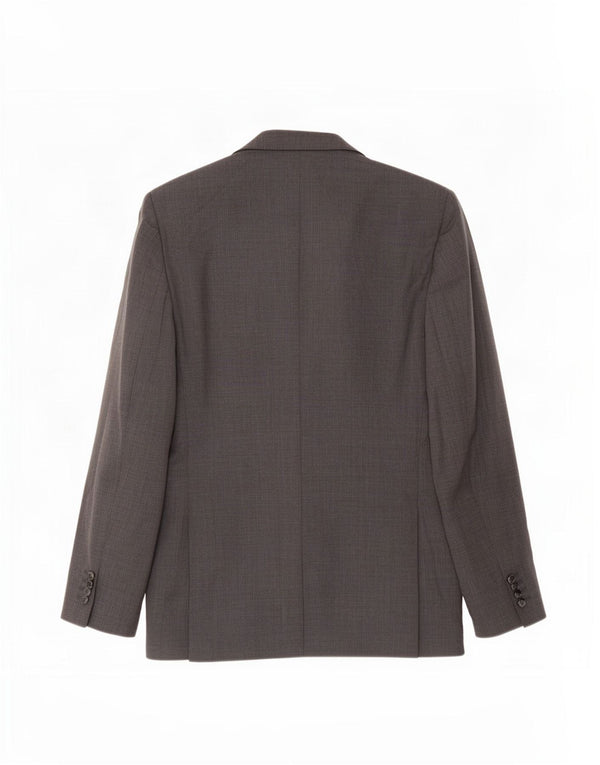 Jaqueta blazer masculina longa de 2 botões Marks & Spencer UK 44 XL cinza manchada