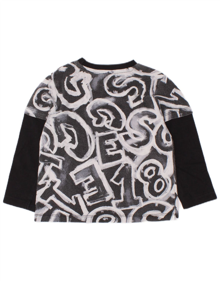 Guess Baby Boys Graphic Top Long Sleeve 18-24 Months Black