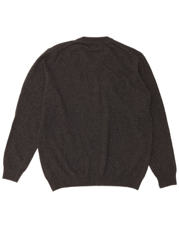 Pulover Barbour pentru bărbați cu decolteu în V, 2XL, lână gri