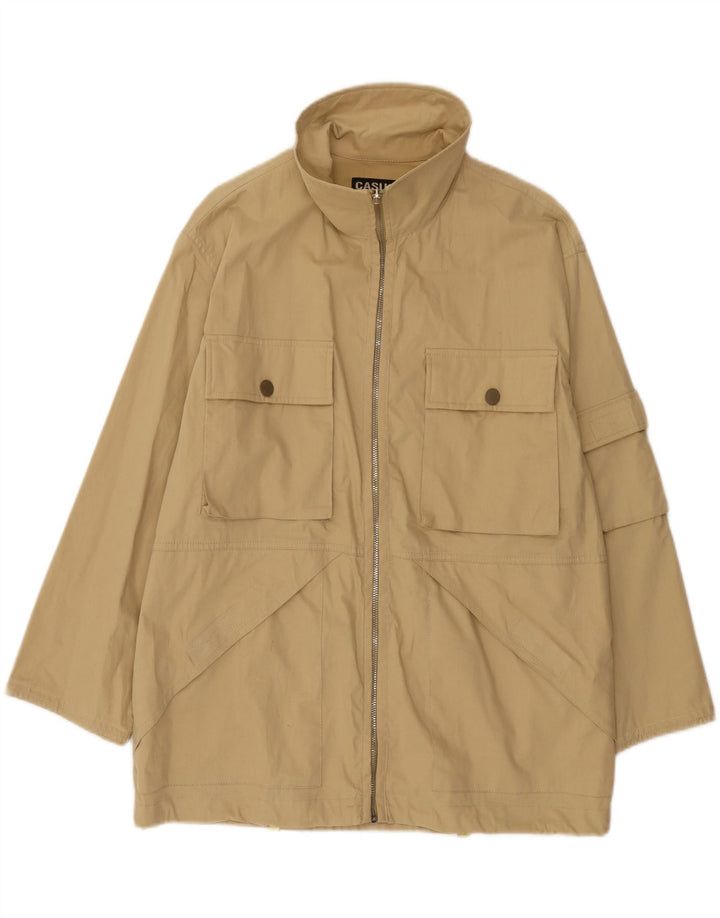 Casucci Mens Utility Jacket UK 38 Medium Beige Cotton