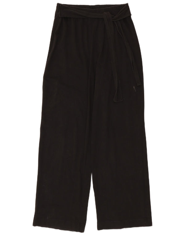Zara Womens High Waist Wide Leg Casual Trousers Large W30 L31 Black