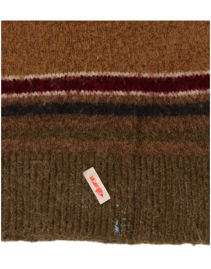 Maglione maglione girocollo da donna Zara UK 12 a righe multicolori medie