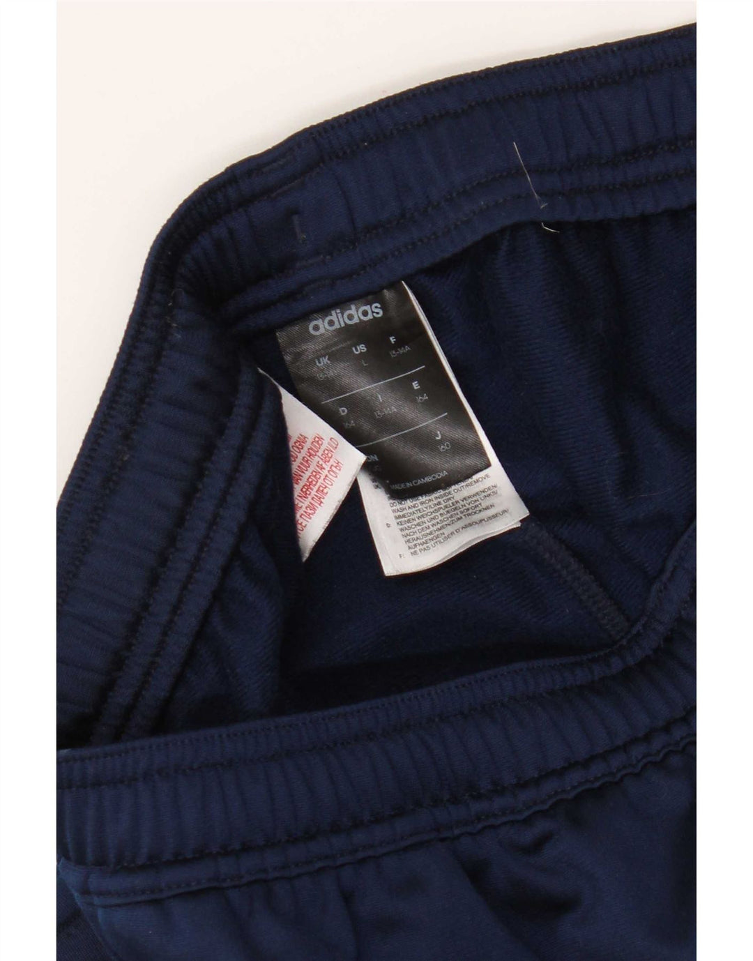 Adidas Boys Climalite Tracksuit Trousers 13-14 Years Navy Blue Polyester