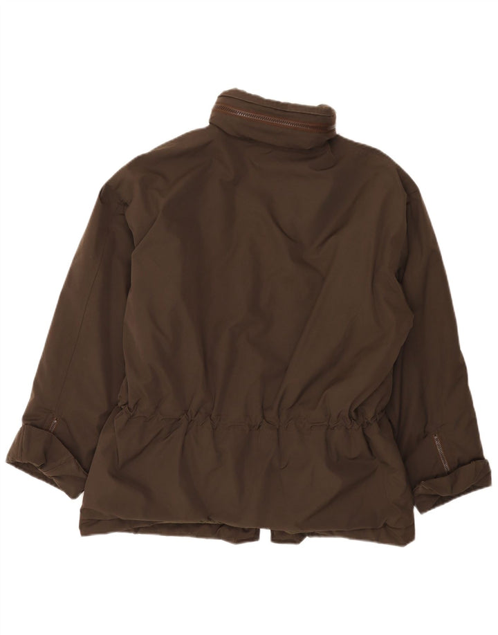Alberto Aspesi Chaqueta utilitaria para mujer UK 36 Small Marrón Poliéster