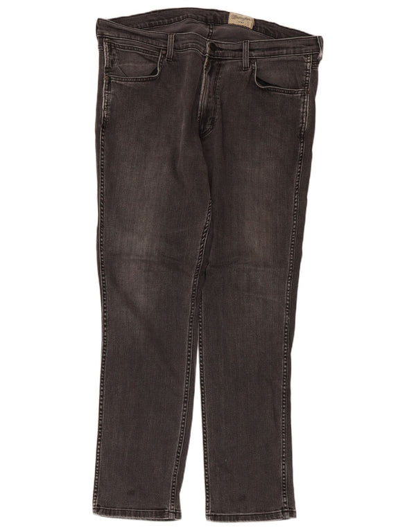 Wrangler Mens Slim Jeans W38 L32 szürke pamut
