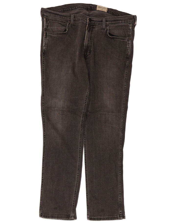 Wrangler Mens Slim Jeans W38 L32 Cinza Algodão