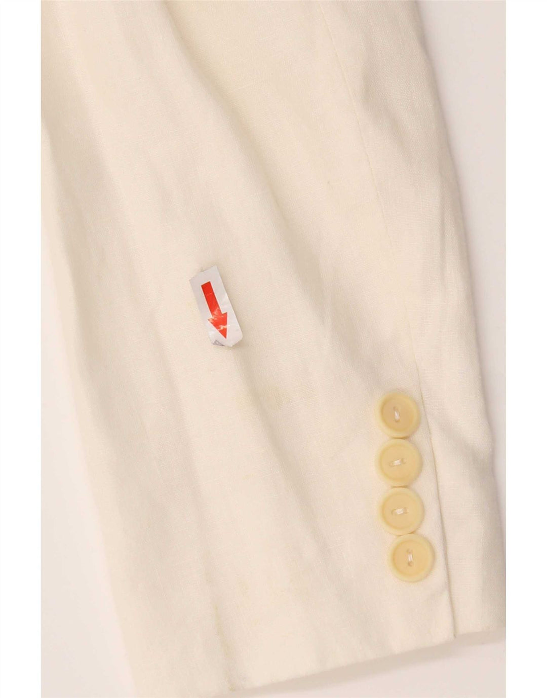 Max & Co. Damen-Blazerjacke mit 3 Knöpfen, Gr. 8, Größe S, Weiß, Leinen