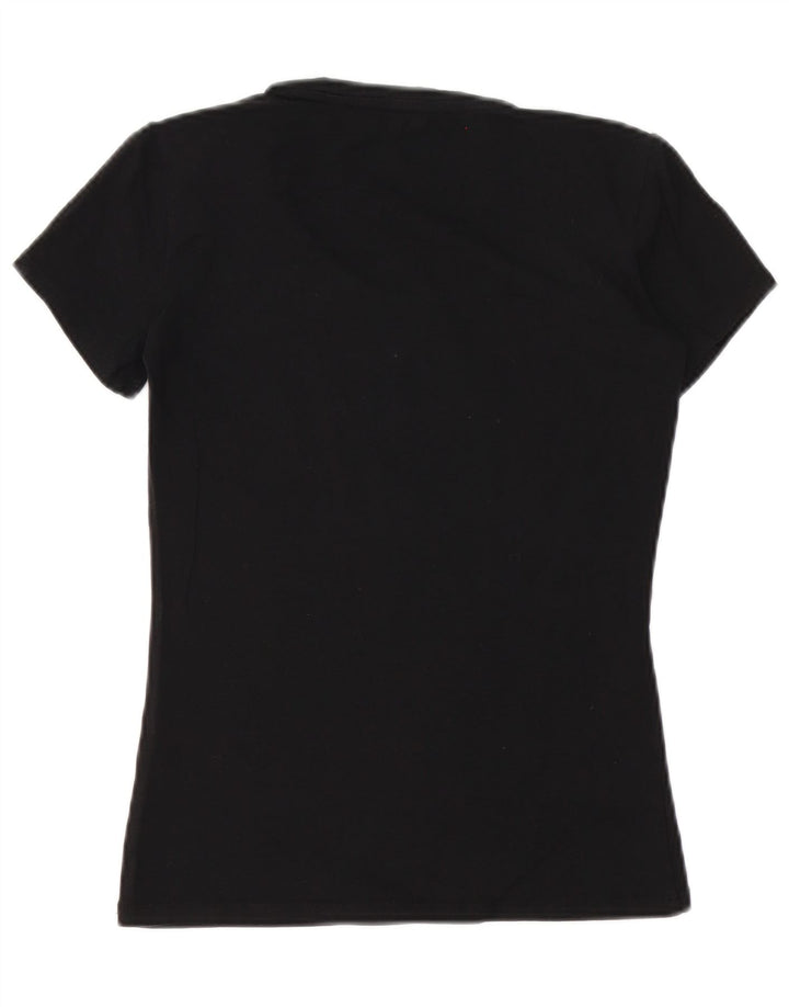 Guess Womens Graphic T-Shirt Top UK 10 Small Black