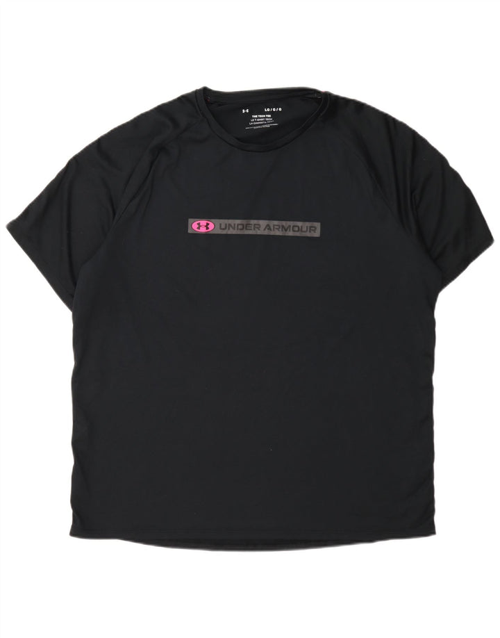 Under Armour Ανδρικό γραφικό T-Shirt Top Large Μαύρο Πολυεστέρας