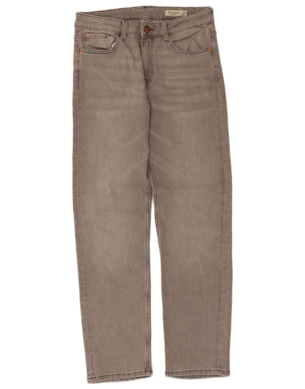 Marks & Spencer Dame The Sienna Straight Jeans UK 12 Medium W30 L27 Grå