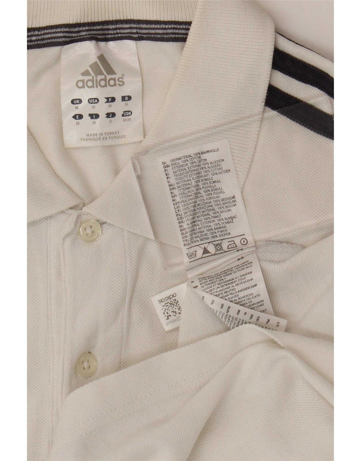 Adidas Polo Homme Blanc Moyen Coton