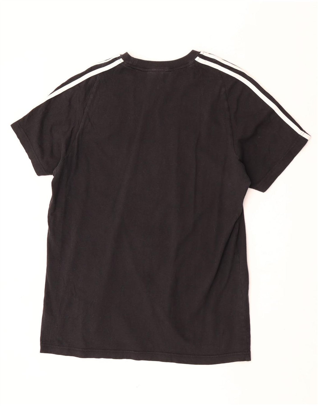 Adidas Mens T-Shirt Top Large Black Cotton