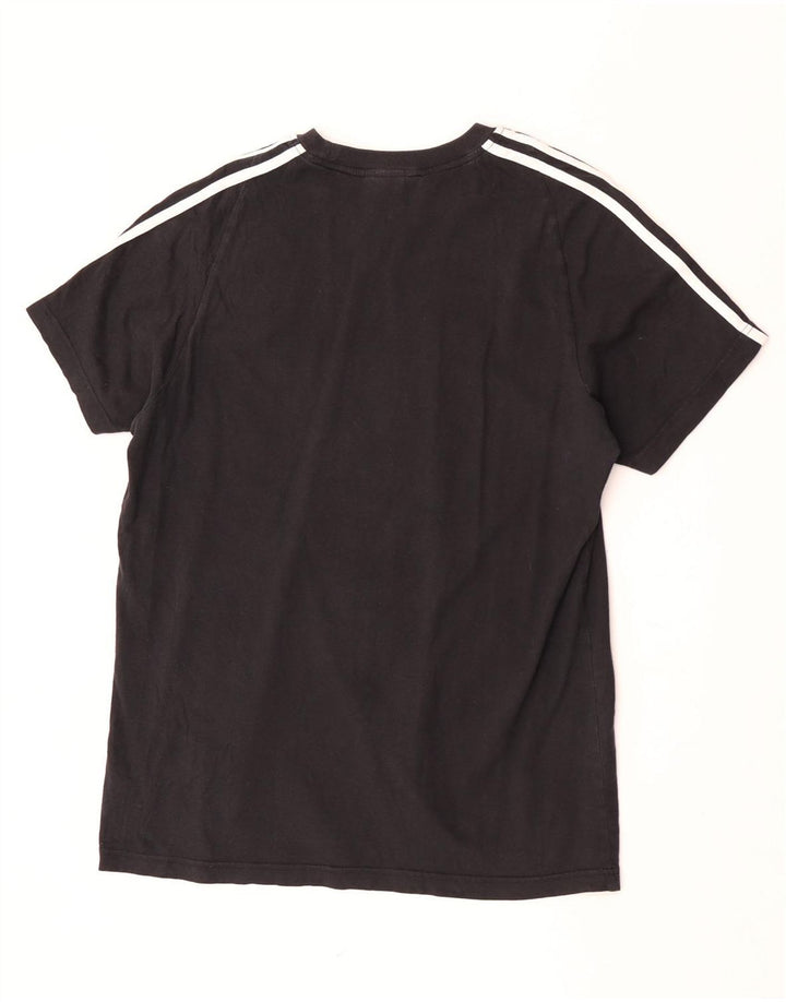 Adidas Mens T-Shirt Top Large Black Cotton