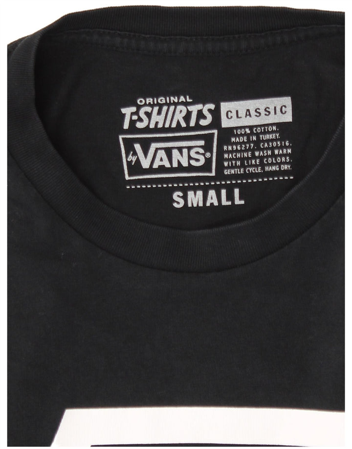 Vans Mens Classic Graphic T-Shirt Top Small Black Cotton