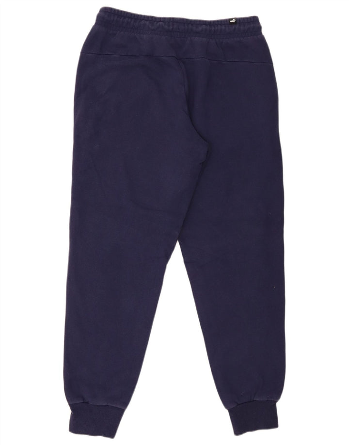 Puma Mens Graphic Tracksuit Trousers Joggers Medium Navy Blue
