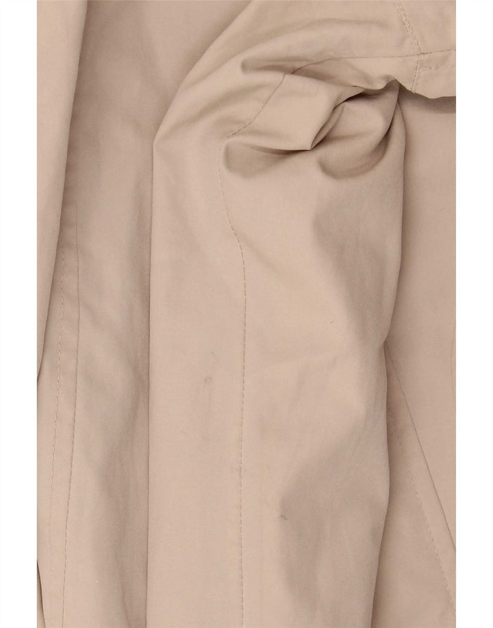 Armani Jeans Mens Hooded Raincoat IT 52 XL Beige Polyester