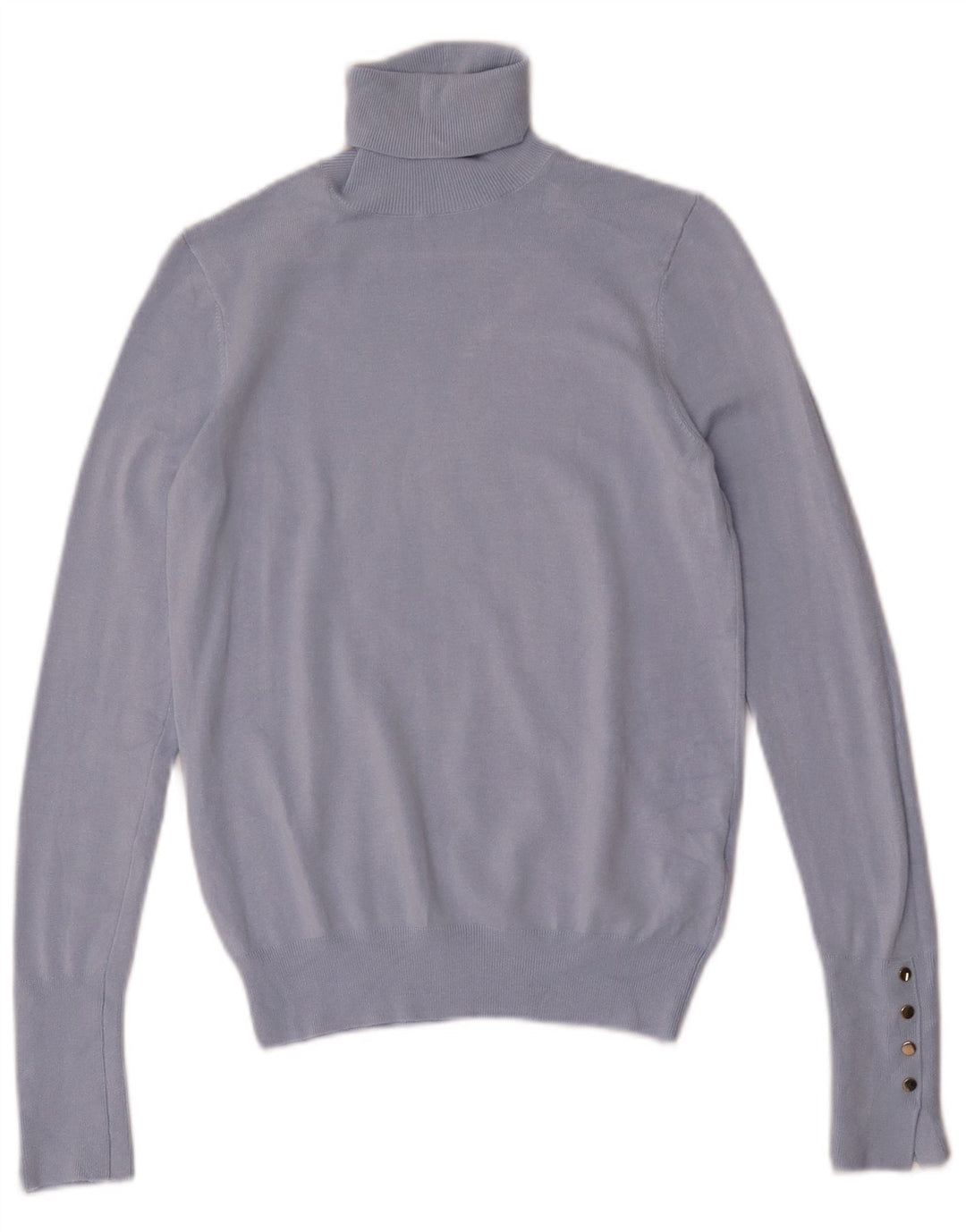 Zara Womens Roll Neck Jumper Sweater UK 10 Small Blue Viscose